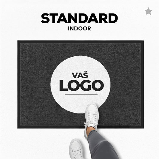 Personaliziran tepih z natisnjenim napisom