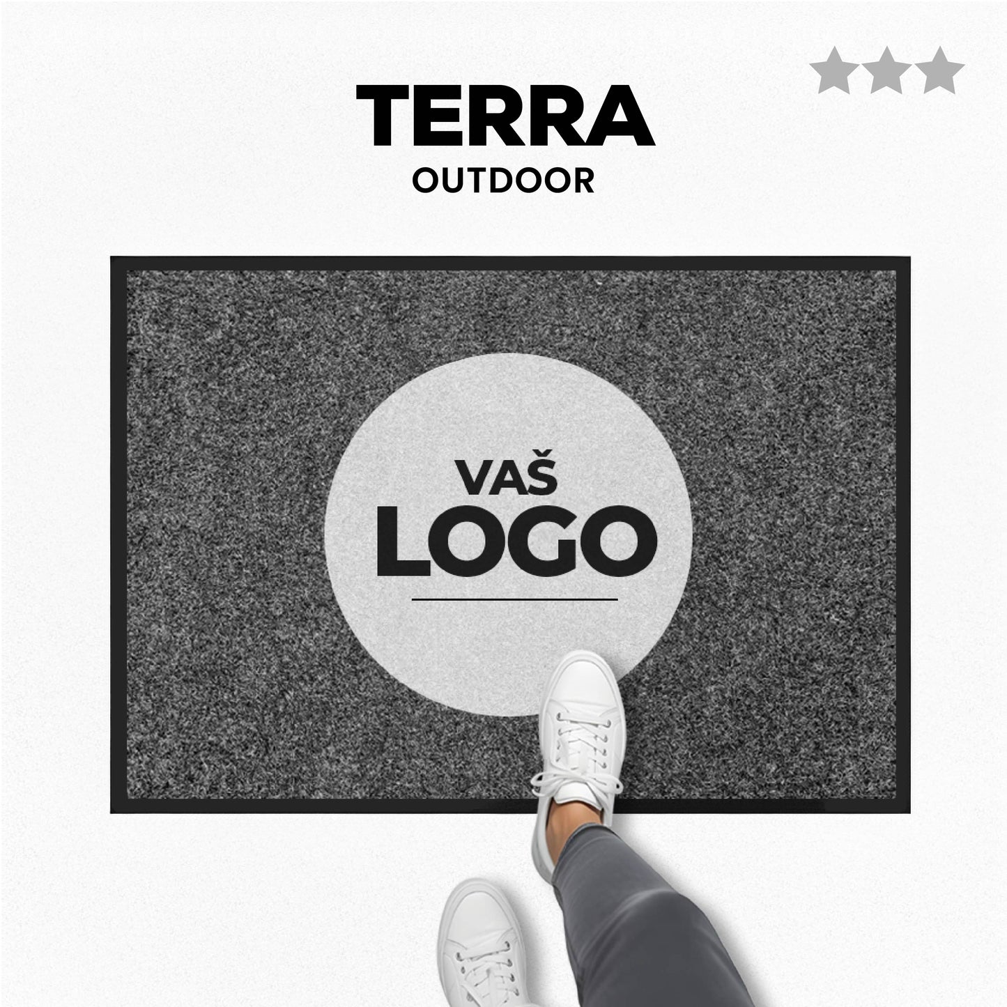 Predpražnik z visoko ločljivim tiskom logotipa