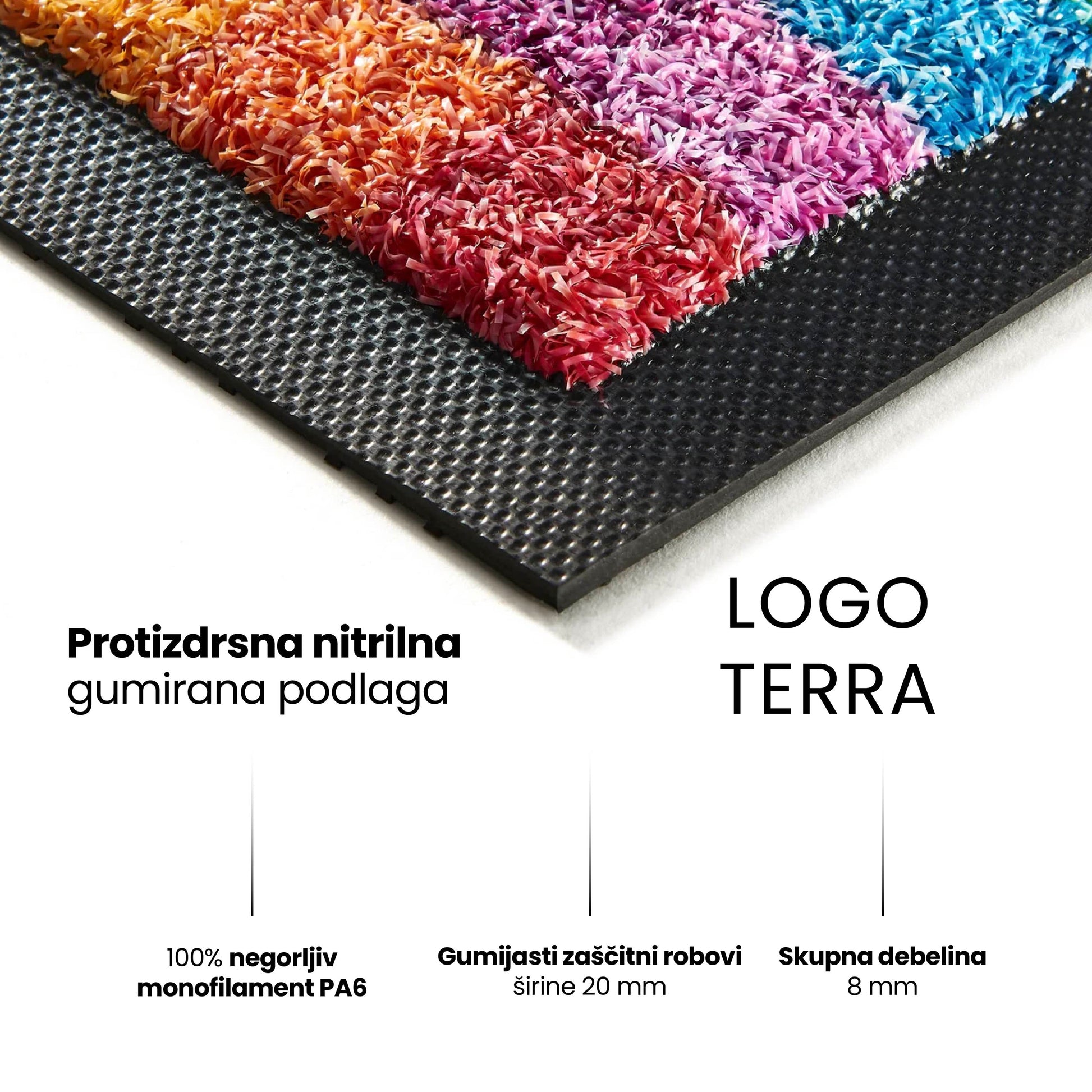 Logo tepih s protizdrsno površino