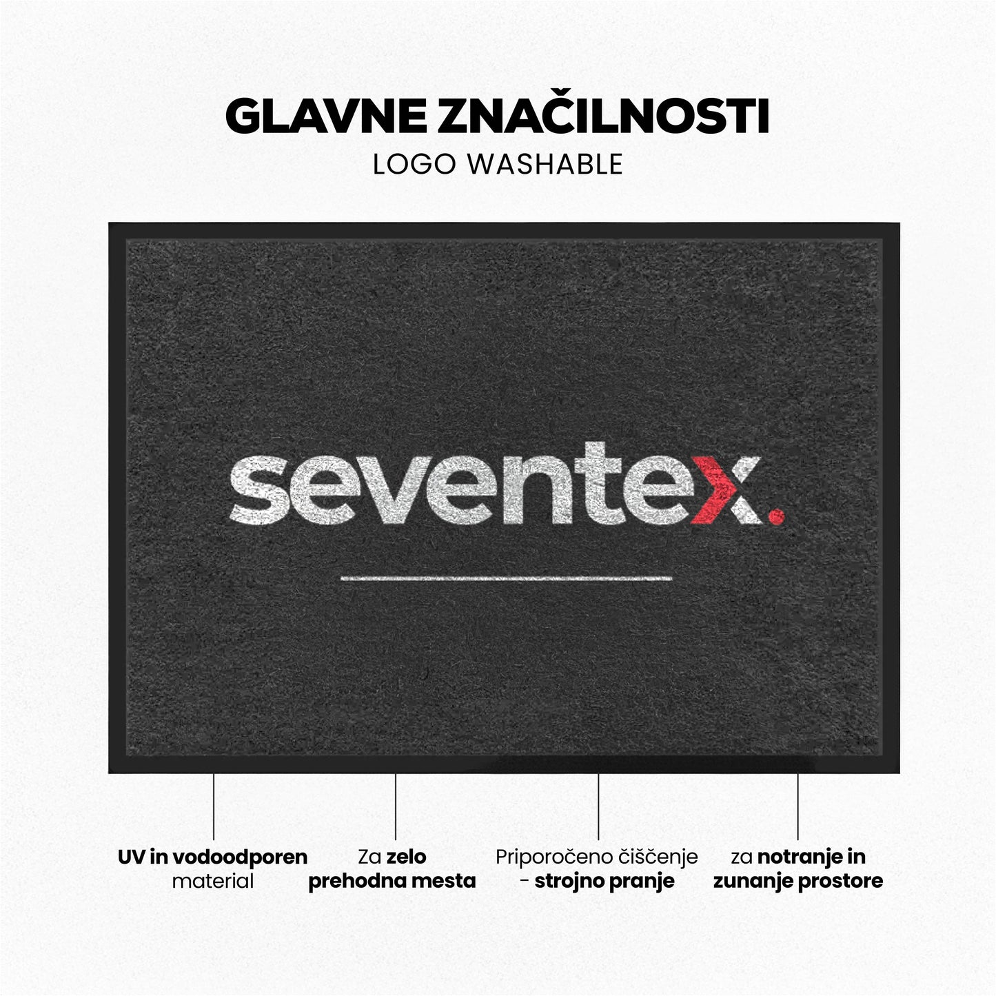 Logo preproga z antibakterijsko podlago